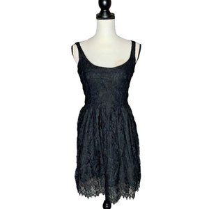 BB Dakota Black Lace Fit-and-Flare Mini Dress 6